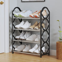 4 Layers Shoe Shelf Simple Style Shoes Organizer Shoes Organizer Rack Door