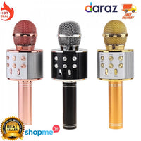 Wireless Handheld Bluetooth Audio Recording and Karaoke Microphone with Speaker