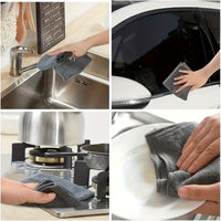 5pcs Kitchen Towel, Ultra-fine Fiber Light Gray Cleaning Cloth Set