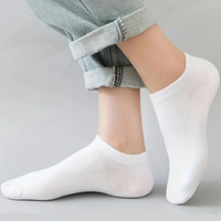 3 Pairs Unisex Casual Plain Color Boat Socks Thin Breathable Comfy