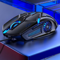 Silver Carved Mechanical Gaming Mouse, Wired, Suitable for Desktop and