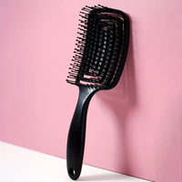 Square Hollow Comb Hair Scalp Massage Hair Brush Anti-static Wet Dry Curly