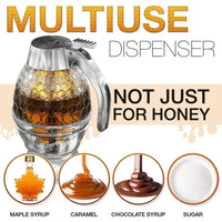 Multiuse Dispenser Squeeze Bottle Honey Jar Container Bee Drip Dispenser