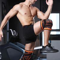 Knee Support Pads Double Strap, Quick-Drying Elastic Knit for Sports