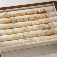 Set of 22 Elegant and Simple Style Women's Fashion Stackable Open Rings Set