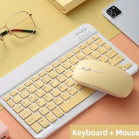 Ultra-slim Wireless Keyboard and Mouse Set, Portable BT Keyboard and Mouse