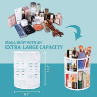 360 Rotating Makeup Organizer, DIY Adjustable Makeup Carousel Spinning