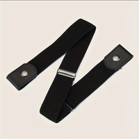 Canvas Adjustable Elastic Waist Band Invisible Belt Buckle-Free Belts for