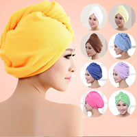 Microfiber Hair Wrap Towel Drying Bath Spa Head Cap Turban Twist Dry Shower