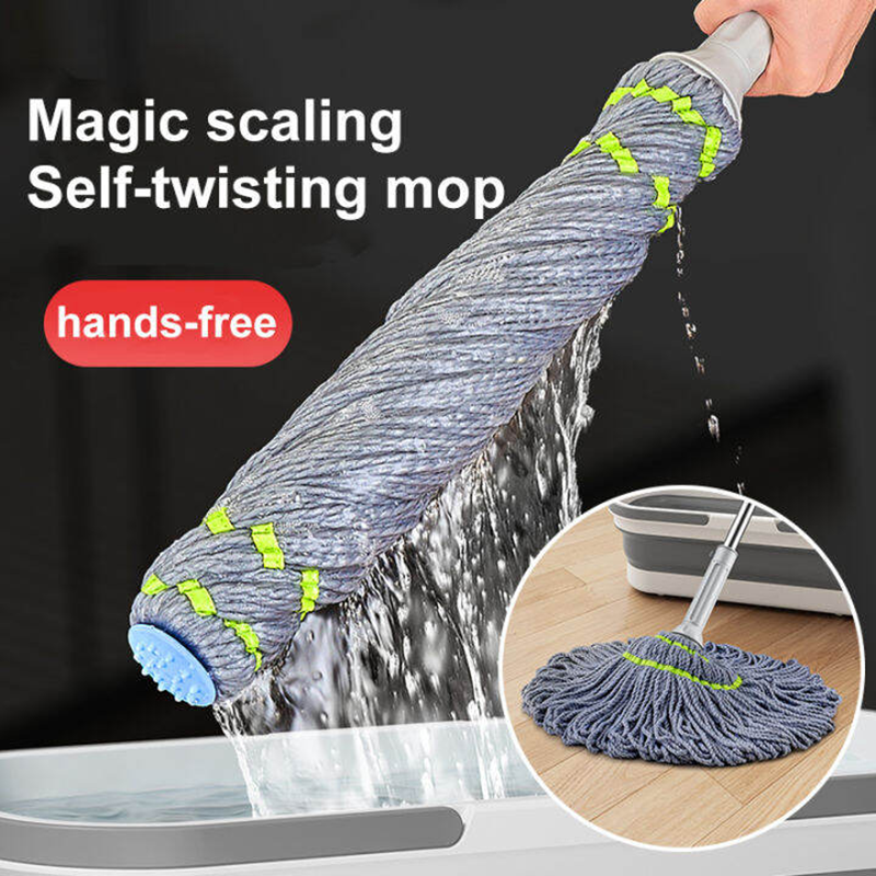 Easy-wring Hands-Free Mop - Kitchen, Bedroom & Living Room Floors | No Hand