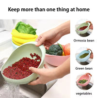 1pc Premium Plastic Rice & Vegetable Washing Basket - Durable Strainer for