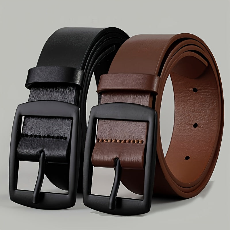 1pc of Stylish PU Leather Belt for Men, Featuring a Simple and Vintage