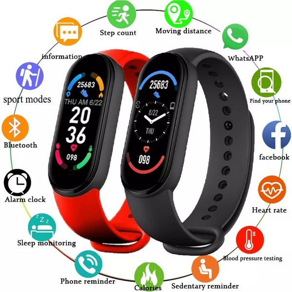 M6 Smart Band - Sports Fitness Bracelet Smart Watch for All Mobile (Features