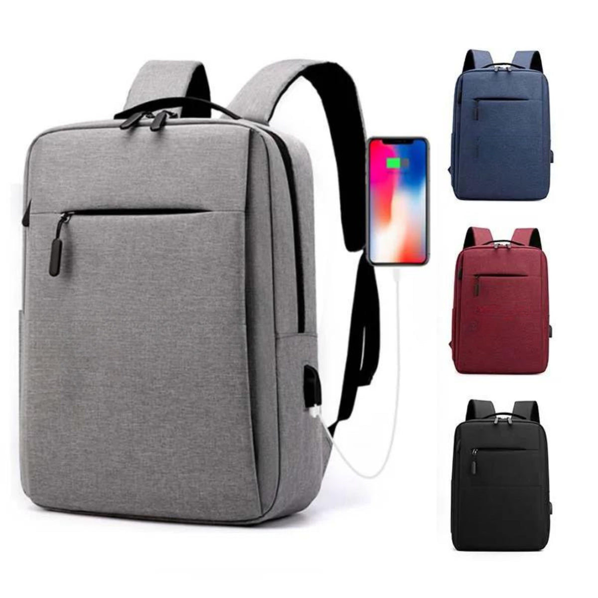 Premium Backpack Travel Business USB Charging Port School Bagpack Laptop