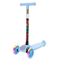Foldable Kick Scooter Light-Up Wheels 3 Wheel Scooter 5 Height Adjustable