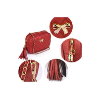 2025 Fashion Female Shoulder Bag Rhombus Embroidered Solid Color Chain Women