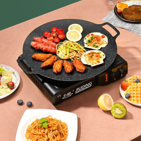 30cm/28cm Round Grill Pan Barbecue Pan Pork Belly Non-stick Cooker Maifan