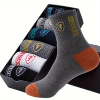 5 Pairs of Mens Summer Thin Mesh Breathable Mens Polyester Sports Socks