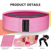 3pcs/set Non-Slip Elastic Band Set Fitness Hip Ring Hip Bands, Fitness