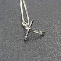 Silver Plated Cross Pendant Men's Necklace