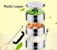 4 Layer Lunch Box Stainless Steel Portable Insulated Leakproof Box