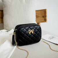 2025 Fashion Female Shoulder Bag Rhombus Embroidered Solid Color Chain Women