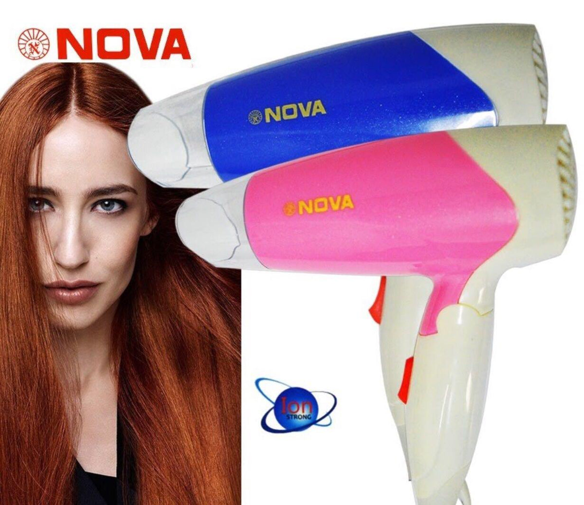 Foldable 1400w Hair Dryer - Professional Quality Nova Nv-1270 Branded