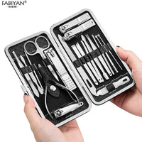 Nail Clipper 19 PC Silver Stainless Steel Nail Cutter Cutter Fingernail