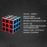 Carbon Fiber Sticker 3x3x3 Magic Cube Professional Speed Cubo Magico