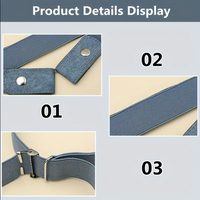 Canvas Adjustable Elastic Waist Band Invisible Belt Buckle-Free Belts for