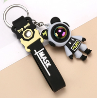 Lightning Bear Keychain Fashion Cartoon Cute Astronaut Bear Doll Bag Pendant