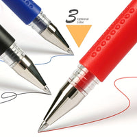 3 Pens + 20 Refills Gel Pen Set School Supplies Black Blue Red Ink Color