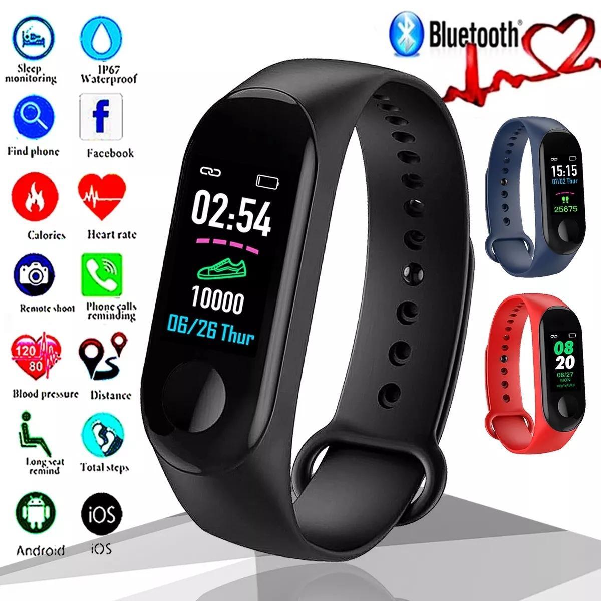 M3 Smart Watch Fitness Tracker with 0.96 Inch OLED Touch Scree Waterproof