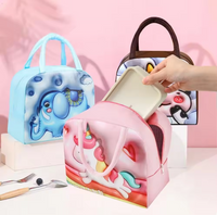Portable Lunch Box Bag Cute Bento Pack Insulated with 3d Pattern