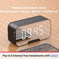 G10/q5 All in 1 Portable Bluetooth Alarm Clock FM Radio Speaker/ Bass Stereo