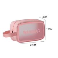 3pcs Portable Travel Wash Bag Female Transparent Waterproof Makeup Storage