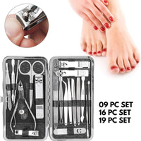 Nail Clipper 19 PC Silver Stainless Steel Nail Cutter Cutter Fingernail