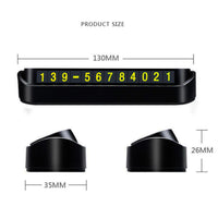 Car Parking Notification Luminous Telephone Phone Number Plate Card Holder