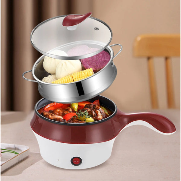 Multi-function Portable Cooker Non-stick Stainless Steel Electric Skillet