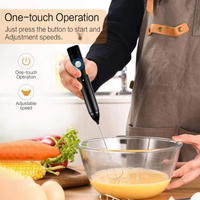 USB Rechargeable 3-Speed Adjustable Milk Frother Hand Mixer