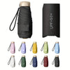 Elegant Mini 5-Fold Sun Umbrella with Golden Handle - Lightweight, Windproof
