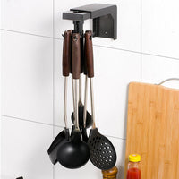 Rotating Kitchen Racks Holder Organizer Self Adhesive Storage Cooking Spoon