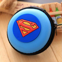 Cartoon Protective Headphone/USB Cable Pouch - Superman