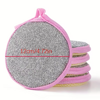5pcs Double-Sided Miracle Dishwashing Sponge Brush - Pot & Bowl Cleaner with