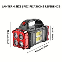 Hb 2678 Super Bright Solar LED Camping Flashlight with COB Work Lights USB