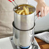 Versatile Stainless Steel Deep Fry Pot - Crispy Tempura, Fries, Chicken |