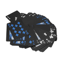 Waterproof Creative Black & Blue Plastic PVC Poker Card Pack Playing Cards 54Pcs