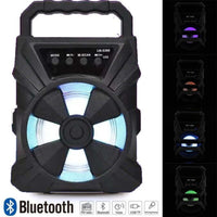Portable Bass Speaker Bluetooth TF/USB/AUX/led Flashing Lights