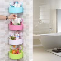 Bathroom Corner Shelf Suction Rack Shower Wall Organizer Storage Brand