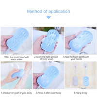 Silicone Bath Brush Bath Home Massage Shampoo Brush Silicone Round Baby Bath